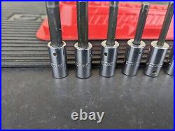 #bf906 Snap-On Tools 110TMAY 10pc SAE Hex Allen Bit Socket Set 1/4 Drive